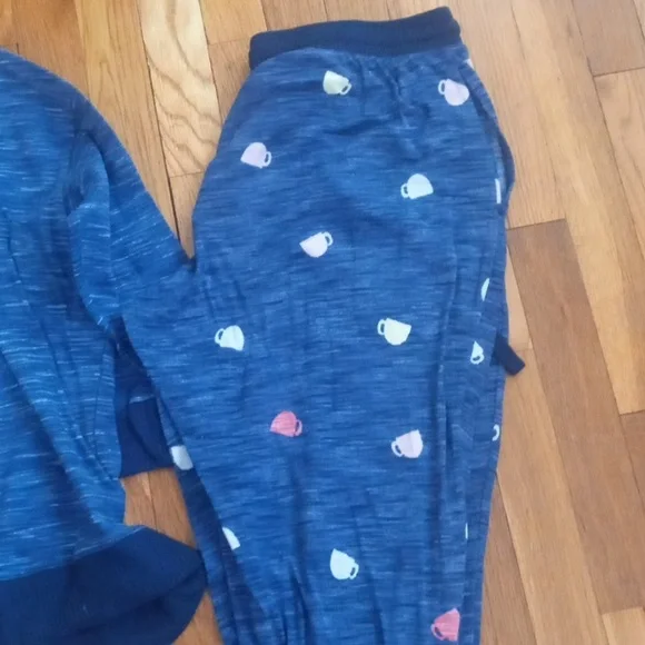 women large PJ set long sleeve and pants, coffee design - Picture 2 of 3